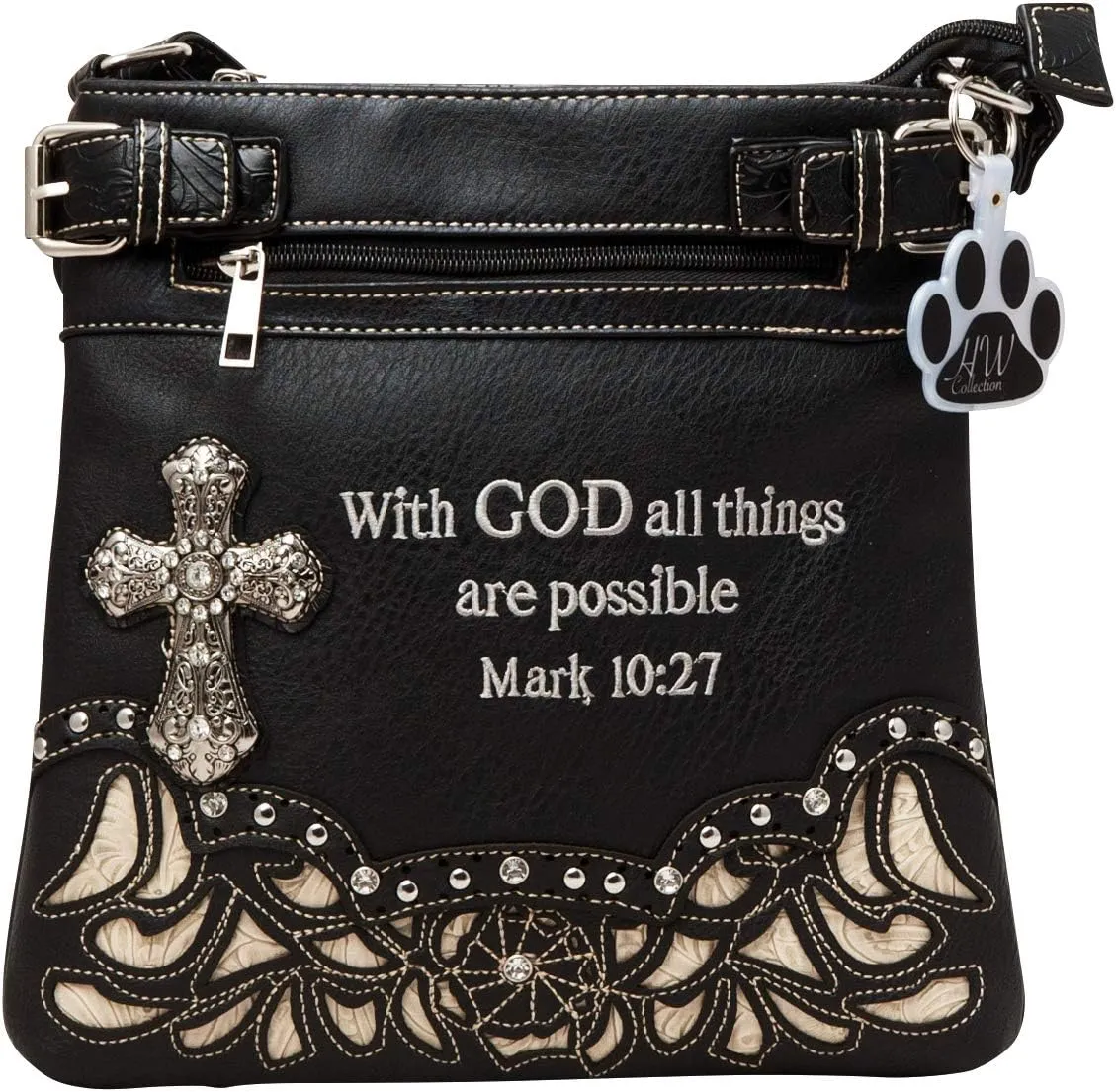 Western Purse Cross Bible Verse Women Shoulder Bag Crossbody Handbag