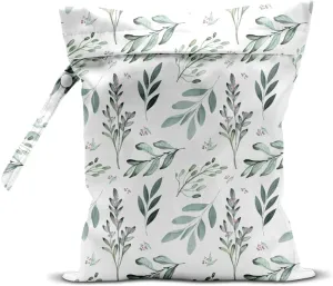 Wet Bag for Swimsuit Travel Pool Baby Cloth Diapers Dirty Yoga Gym Clothes Beach Bags Summer Gifts for Women Men Beach Vacation Essentials Leaves Waterproof Wet Dry Bag Travel Laundry Bags