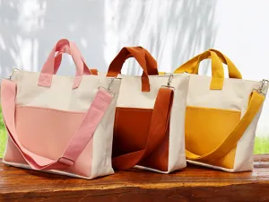 Wholesale Heavyweight Canvas Tote Bags with Adjustable Crossbody Handles
