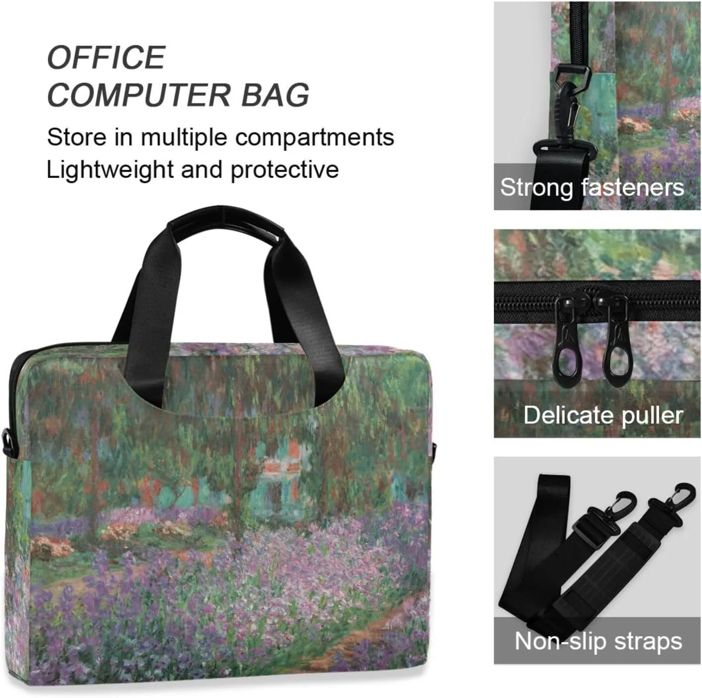 WIHVE Laptop Shoulder Bag 15 14 13inch Laptop Case Bag for Women Men