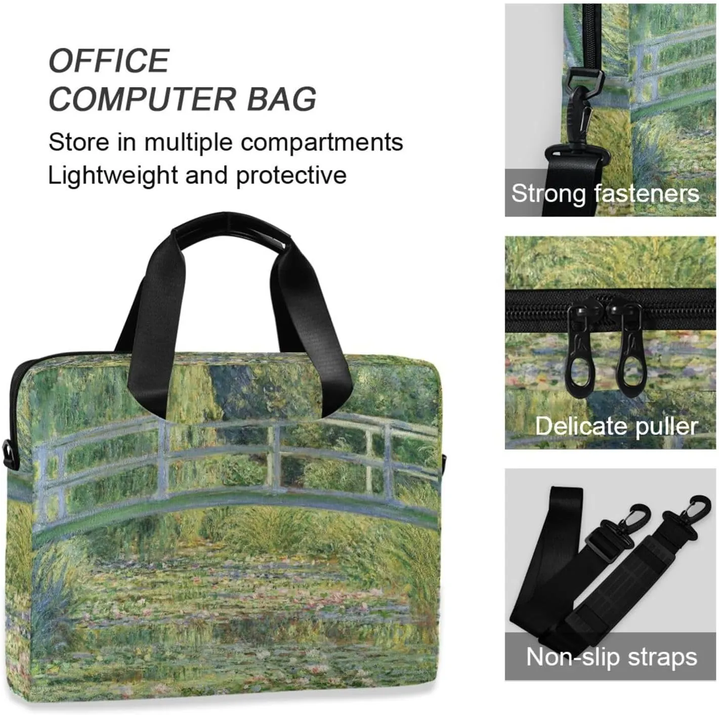 WIHVE Laptop Shoulder Bag 15 14 13inch Laptop Case Bag for Women Men