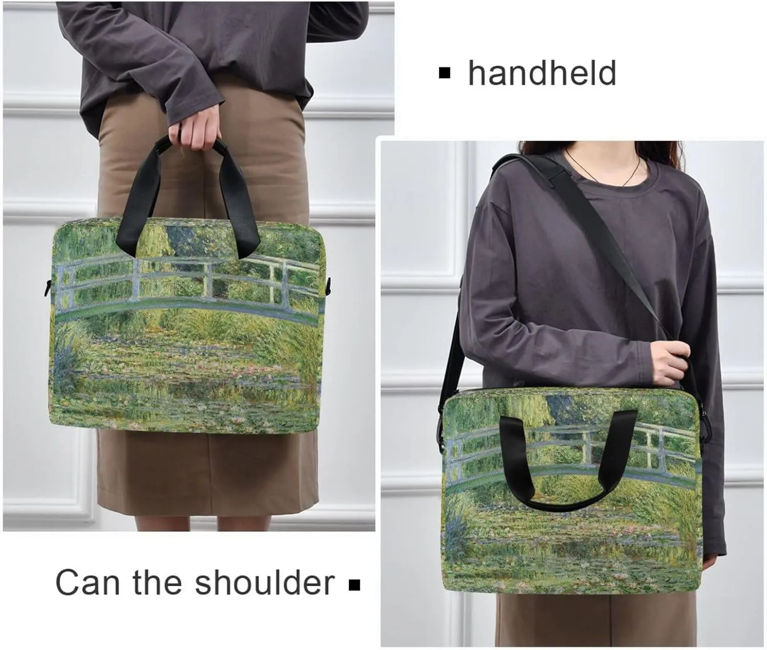 WIHVE Laptop Shoulder Bag 15 14 13inch Laptop Case Bag for Women Men