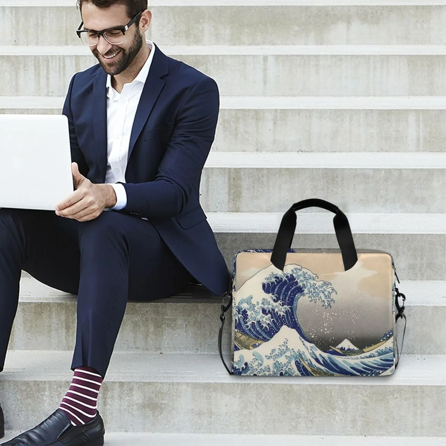 WIHVE Unisex Laptop Shoulder Case 15 14 13inch Laptop Shoulder Bag for Women Men