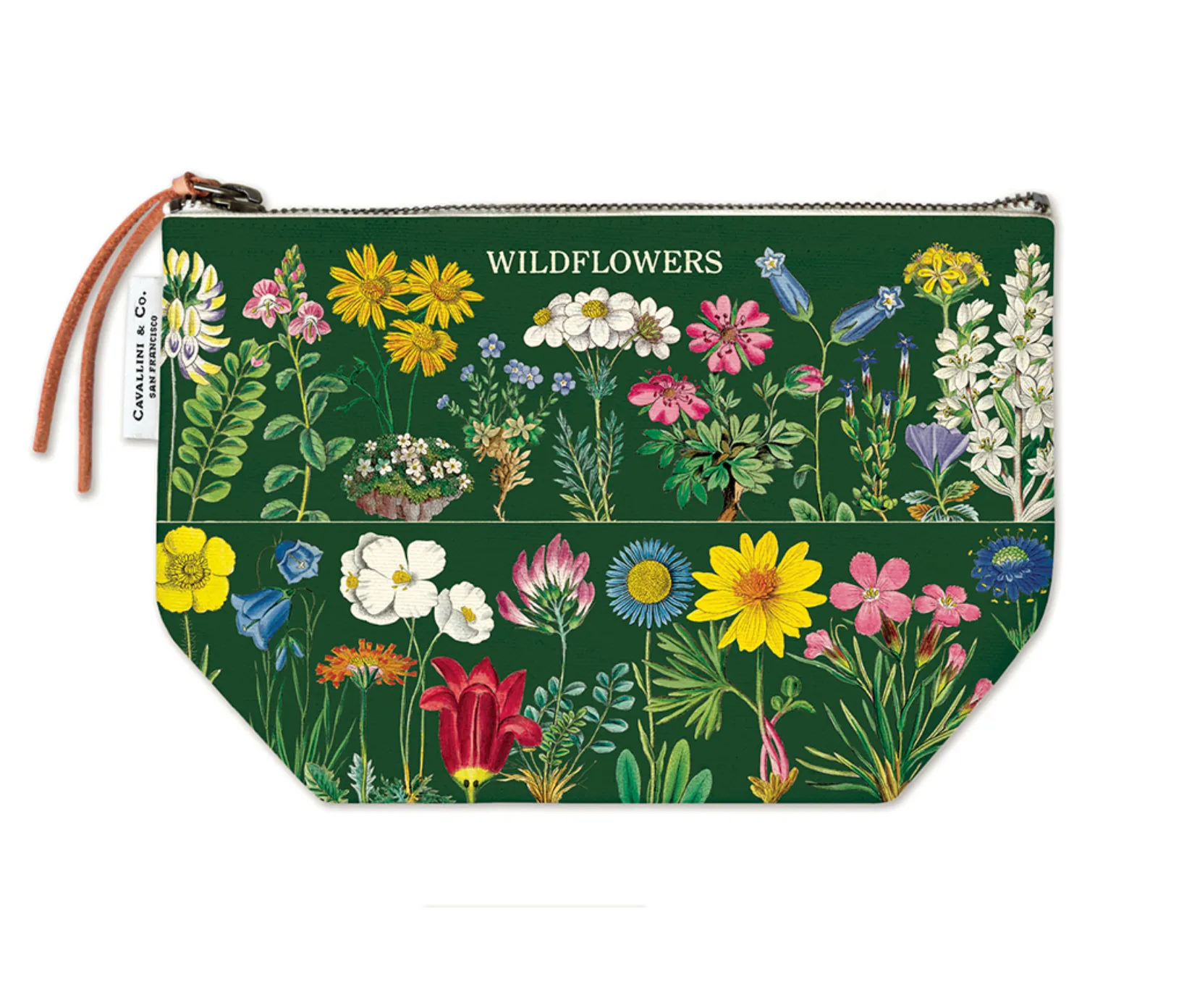Wildflowers Vintage Pouch in Green