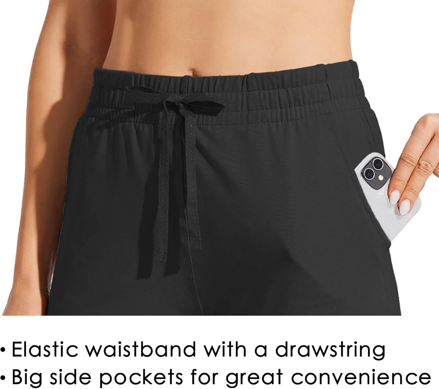 Willit Women's Cotton Sweatpants Open Bottom Yoga Sports Pants Straight Leg Lounge Athletic Pants with Pockets