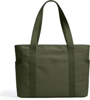WLLWOO Large Work Tote Bag for Women with 15.6" Laptop Compartment & Trolley Sleeve for Travel Daily Nurse Gym