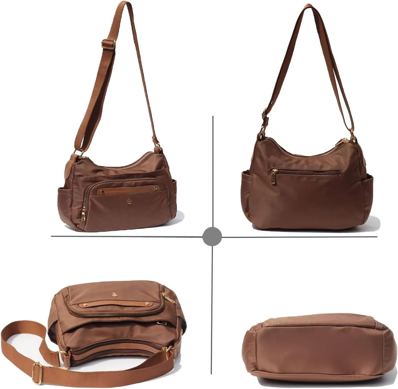 Women Crossbody Bag Shoulder Handbag Multiple Pockets Bag Ladies Messenger Bag Purse Fashion Tote