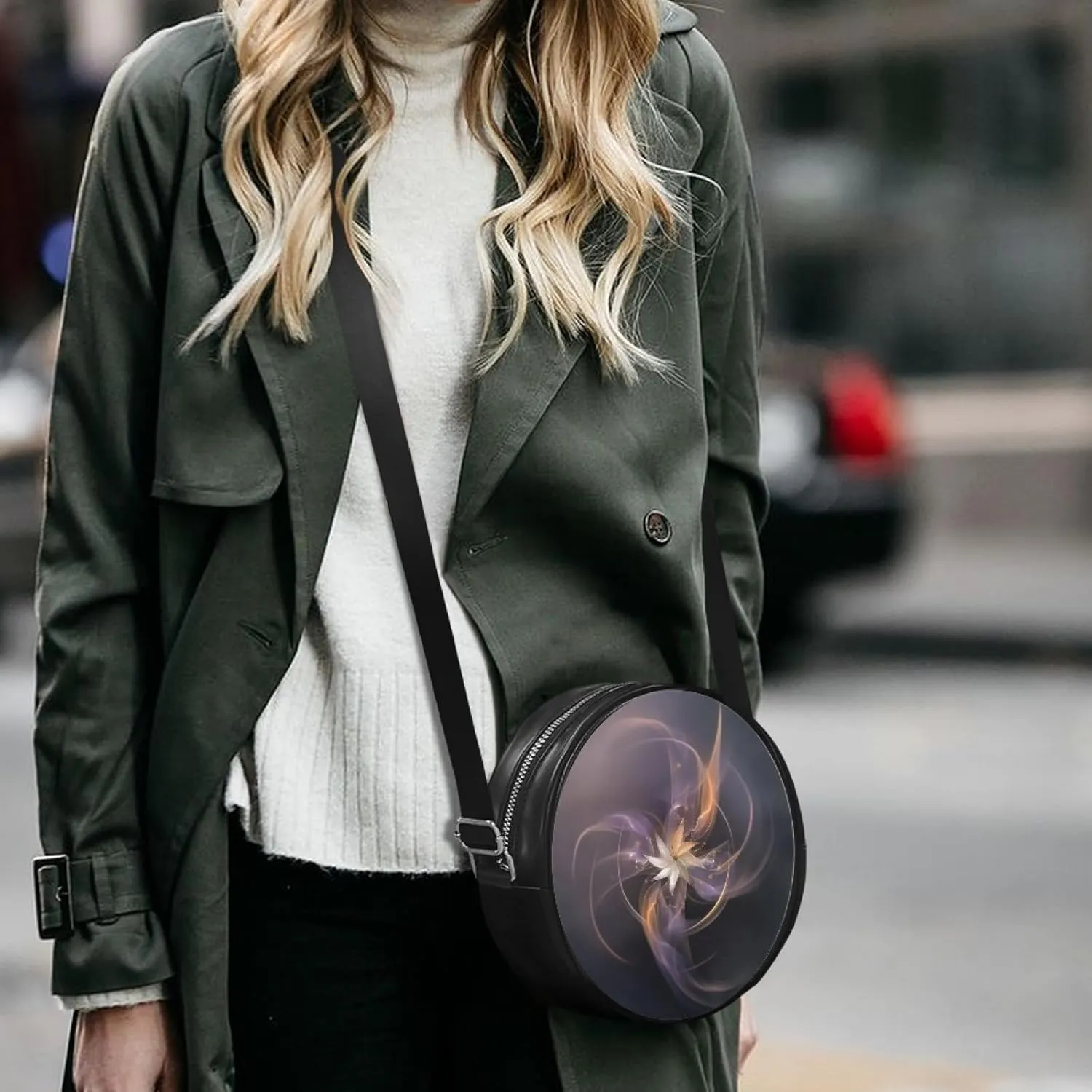Women Round Crossbody Bag Ladies Sling Bag Cross Body Bag