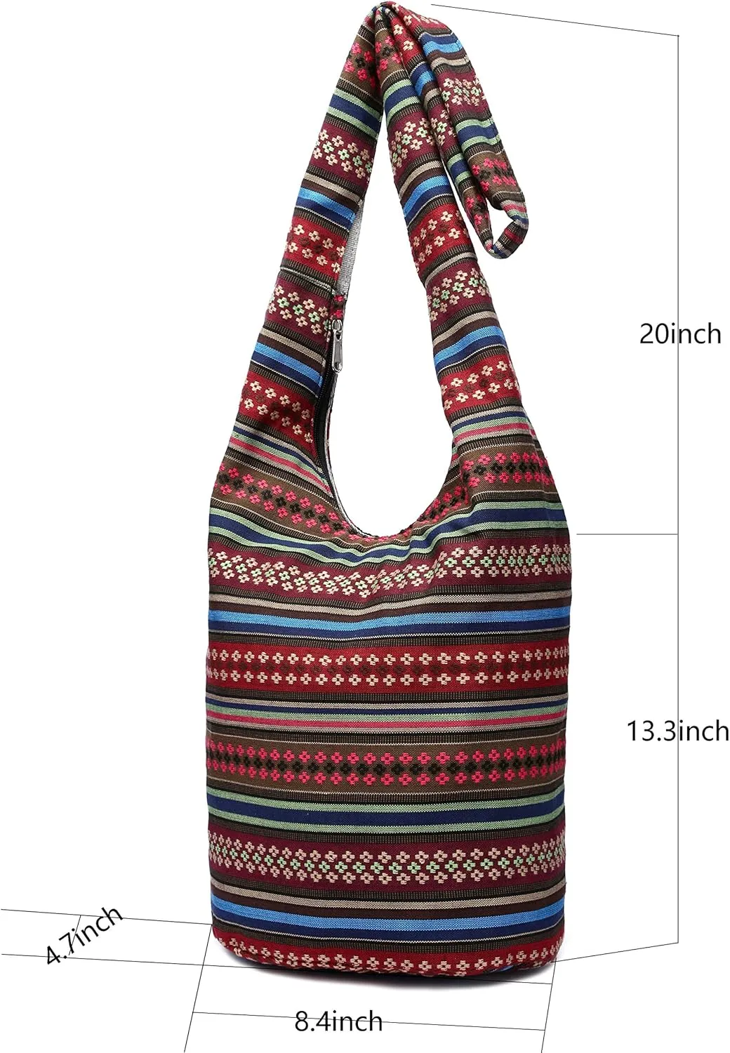Women Shoulder Handbags Fashion canvas Hippie Crossbody Bags Bohemian Animal Prints Hobo Bags