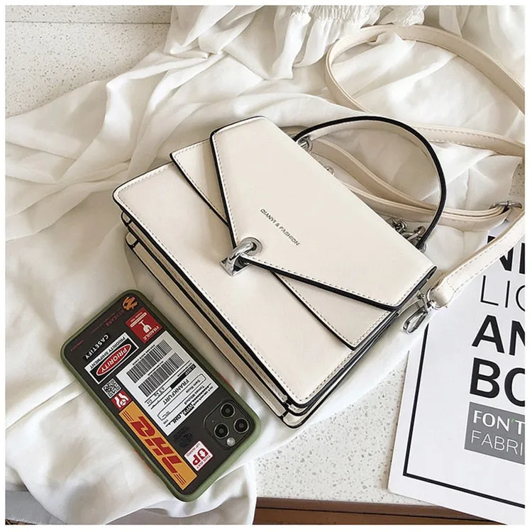 Women Sling Bag Faux Leather Material women Small Square Bag
