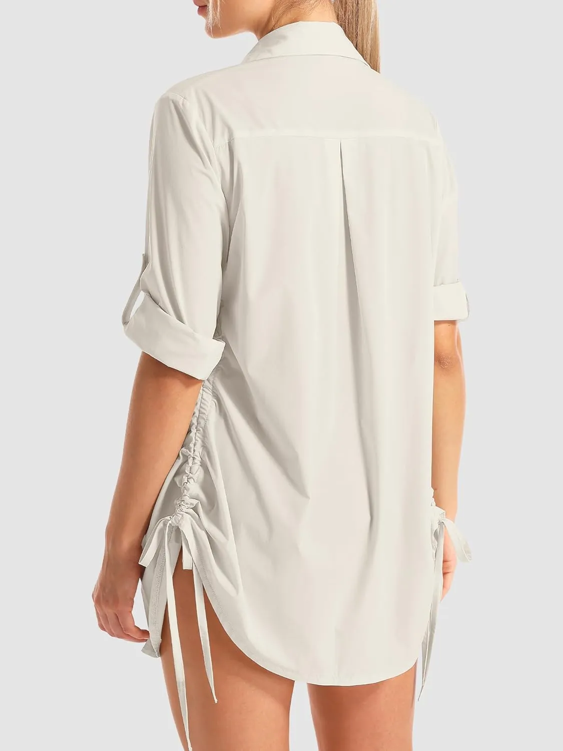 Womens Bathing Suit Cover Ups Swimsuit Coverup UPF 50 Long Sleeve UV Sun Protection Shirts Button Down Dress Shirt