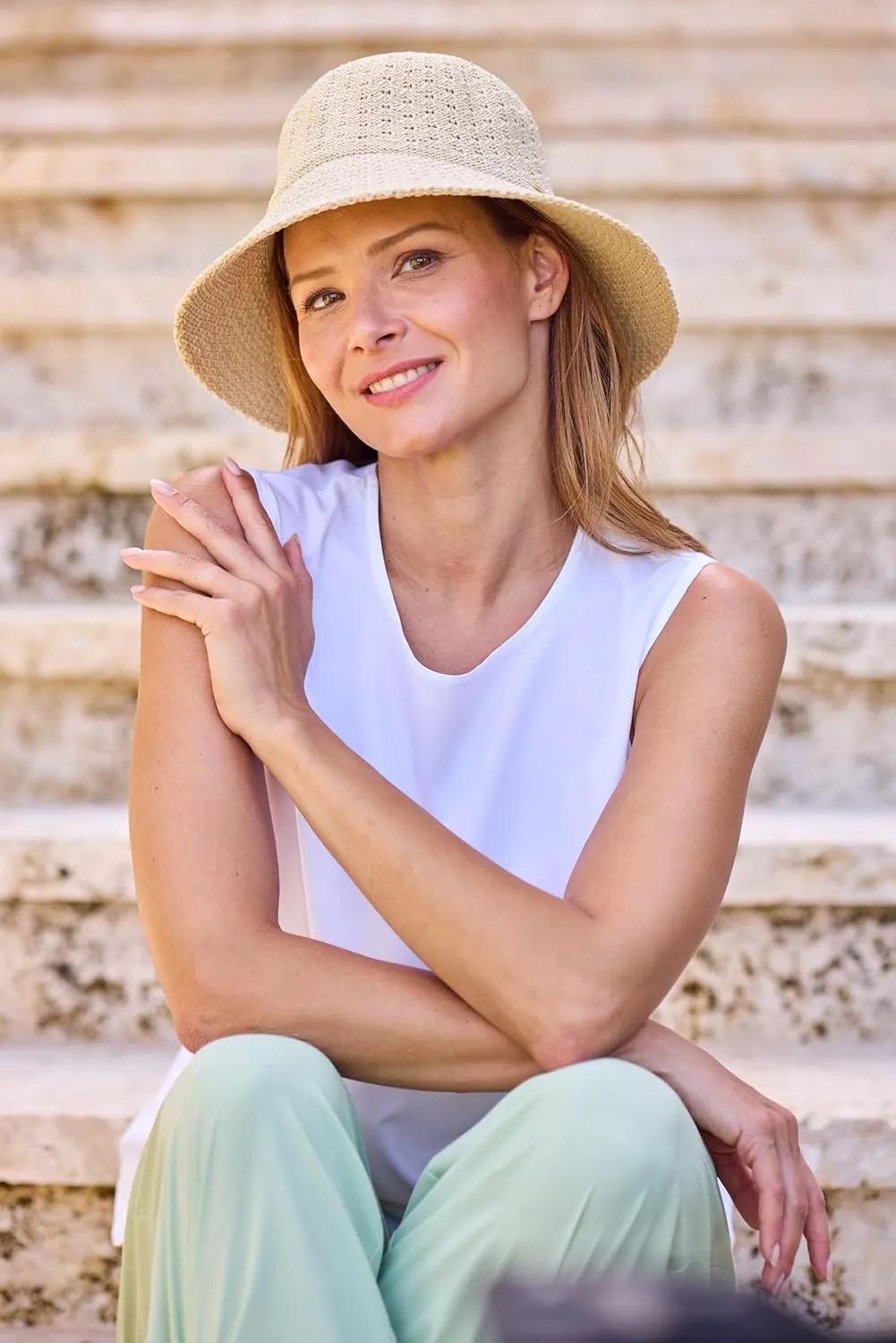 Women's Bucket Hat - UPF 50 Sun Protection - Packable & Travel Friendly - Marina (One Size)
