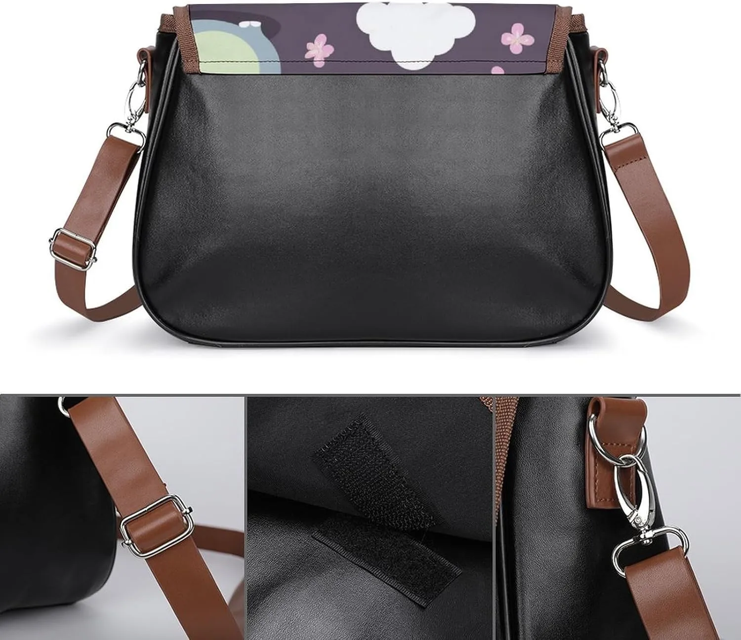Women's Casual Crossbody Bag, Waterproof Leather Shoulder Purse Handbags for Work Travel