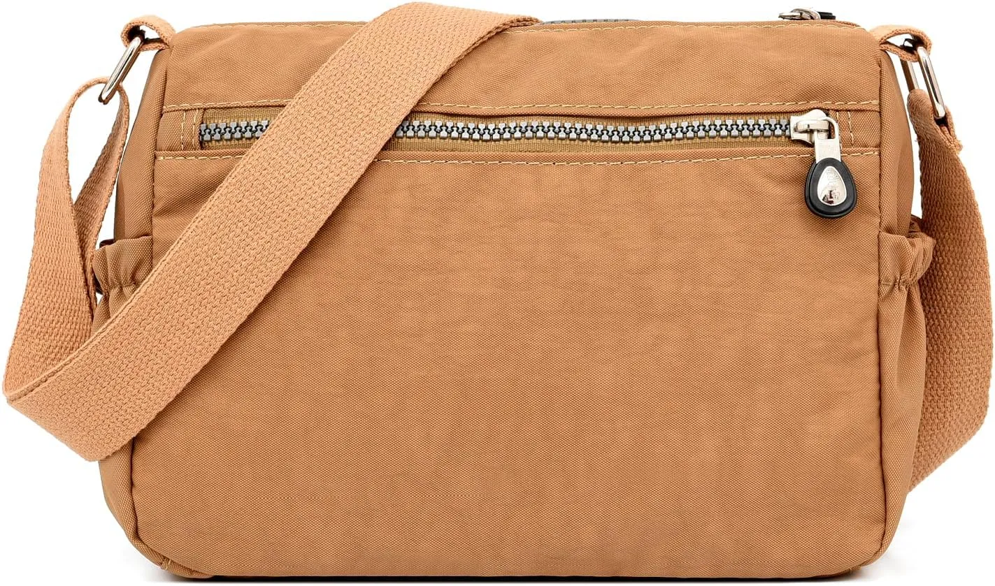 Women's Crossbody Bag with Zipper Pockets, Adjustable Strap,A gift for mom