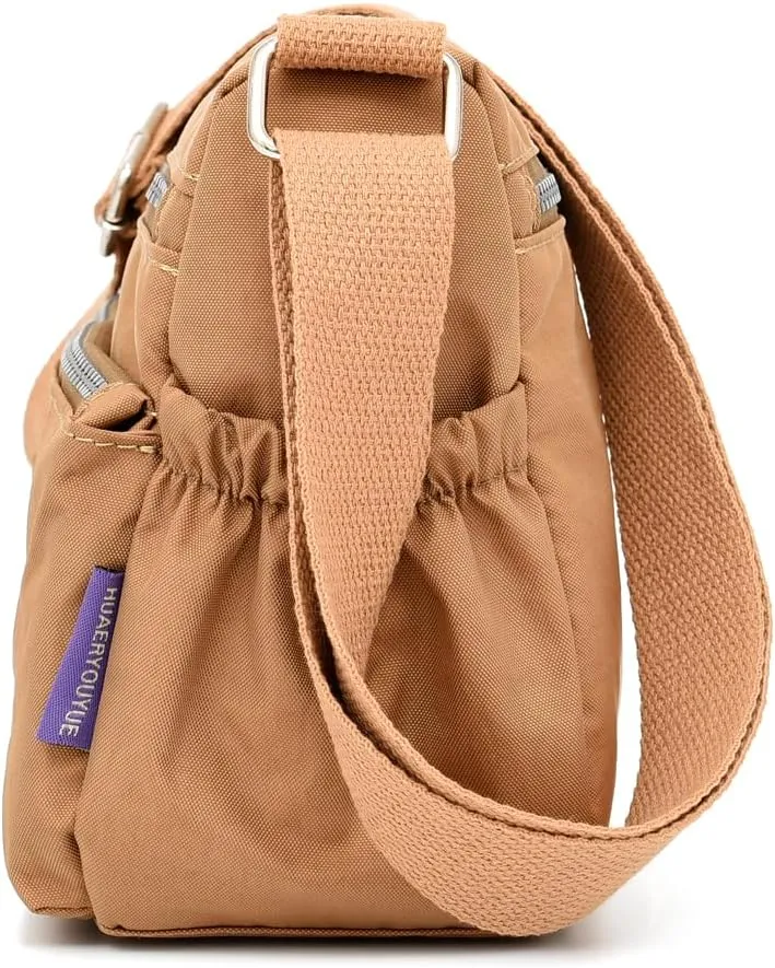 Women's Crossbody Bag with Zipper Pockets, Adjustable Strap,A gift for mom