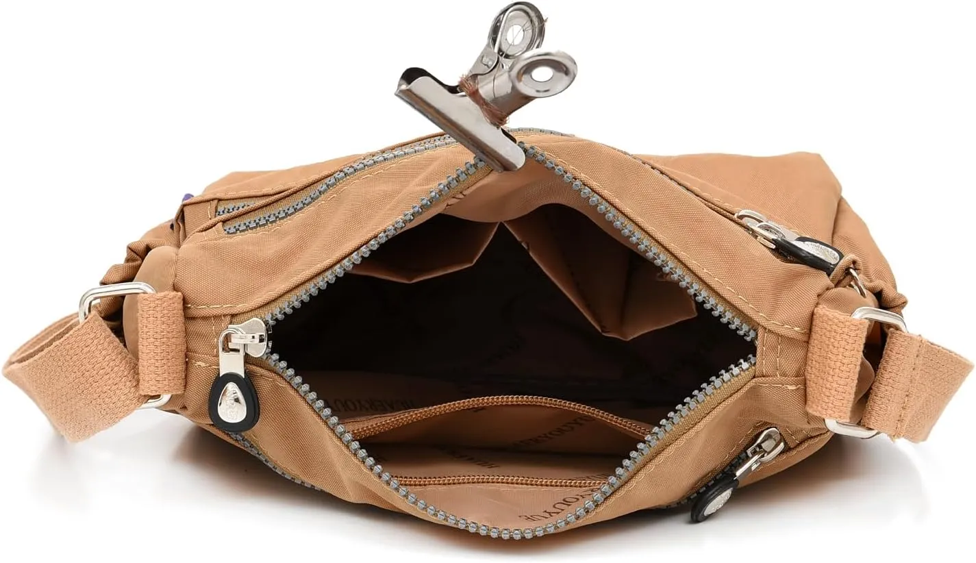 Women's Crossbody Bag with Zipper Pockets, Adjustable Strap,A gift for mom