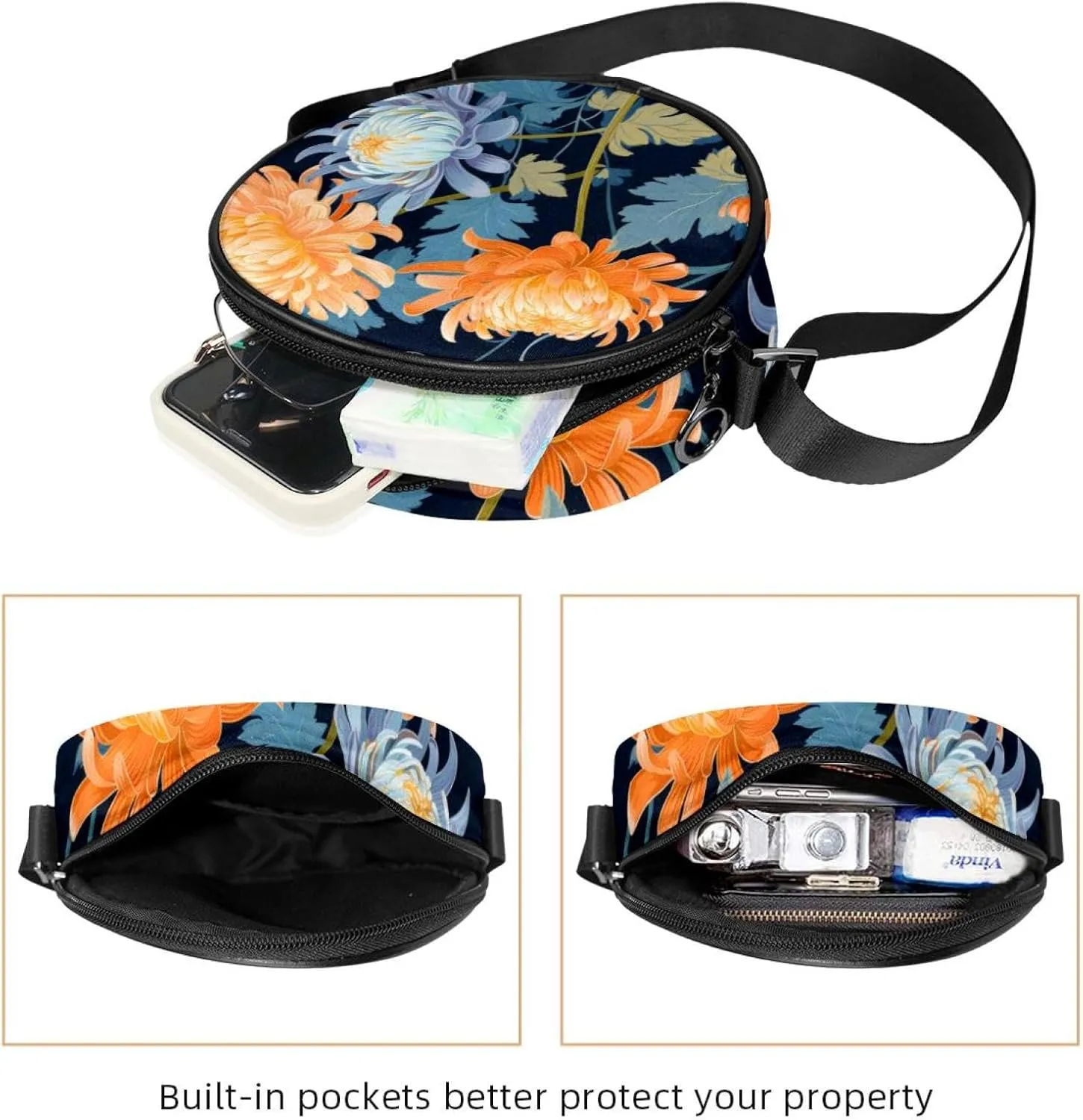 Women's Crossbody Handbags, Travel Purse, Cross Body Bag, animal tiger
