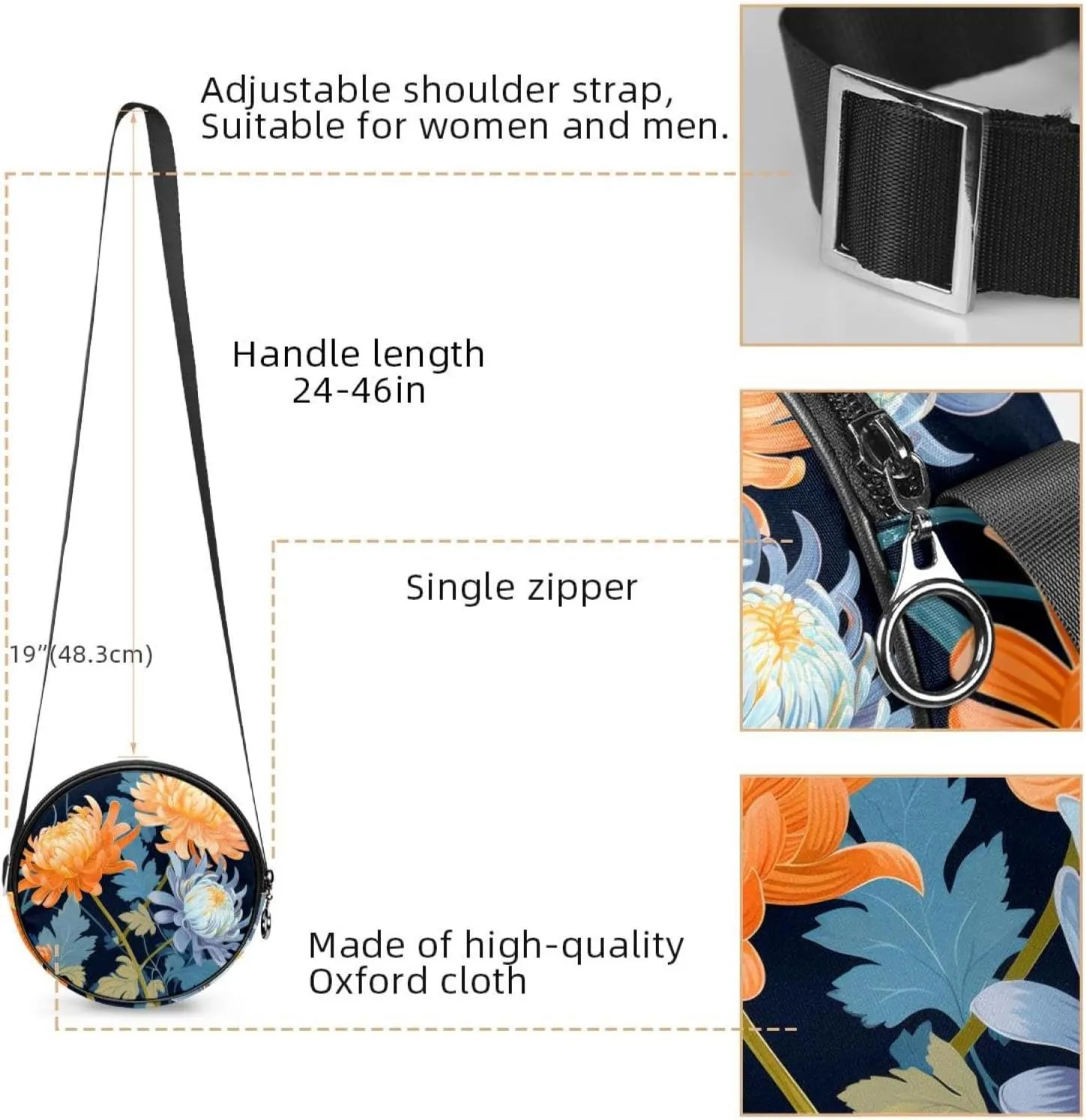 Women's Crossbody Handbags, Travel Purse, Cross Body Bag, animal tiger