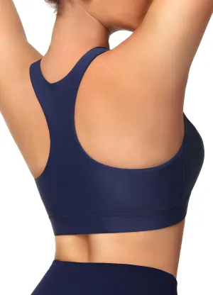 Womens Swim Bra Bikini Tops for Under Swim Shirt Sports Swimsuit Top Modest High Neck Removable Padded Quick Dry UPF50