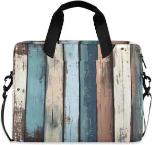 Wooden Wood Planks 15.6 Inch Laptop Bag Briefcase for Business, Water-Resistant Computer Bag Fits 14-16 Inch Notebook for Men Women, Office Travel Work Backpack