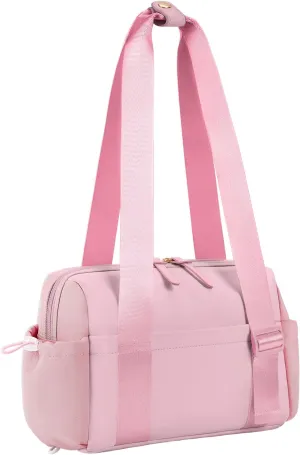 WOOMADA Waterproof Small Gym Bag for Women Mini Duffle Bag with Wet Compartment Cute Workout Yoga Fitness Sport Tote(Pink)