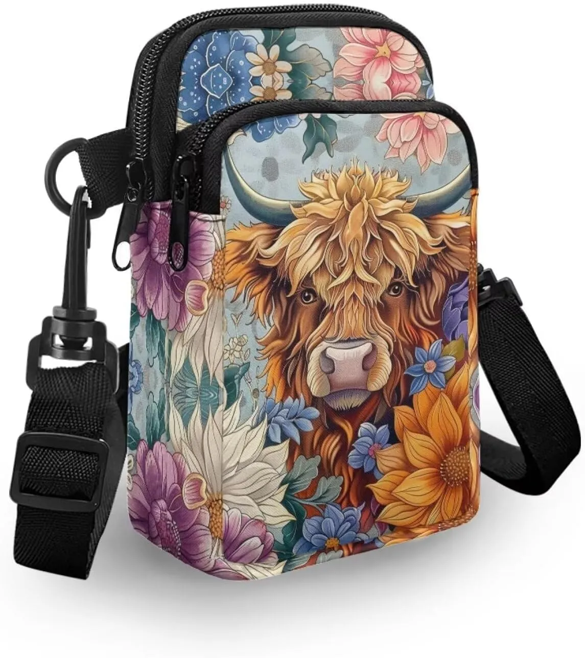Xpyiqun Crossbody Phone Bag for Purse for Women Canvas Small Sling Shoulder Handbag Cross Body Pouch