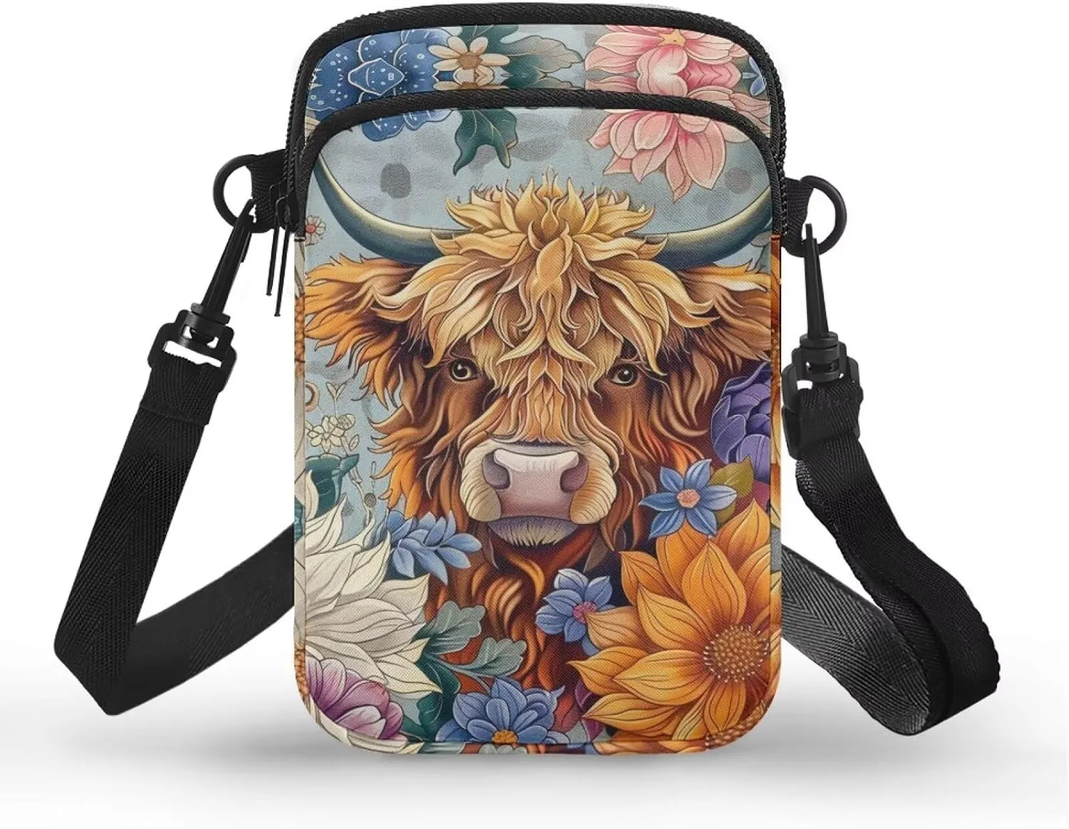 Xpyiqun Crossbody Phone Bag for Purse for Women Canvas Small Sling Shoulder Handbag Cross Body Pouch