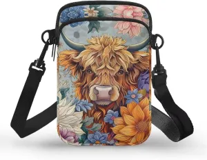 Xpyiqun Crossbody Phone Bag for Purse for Women Canvas Small Sling Shoulder Handbag Cross Body Pouch