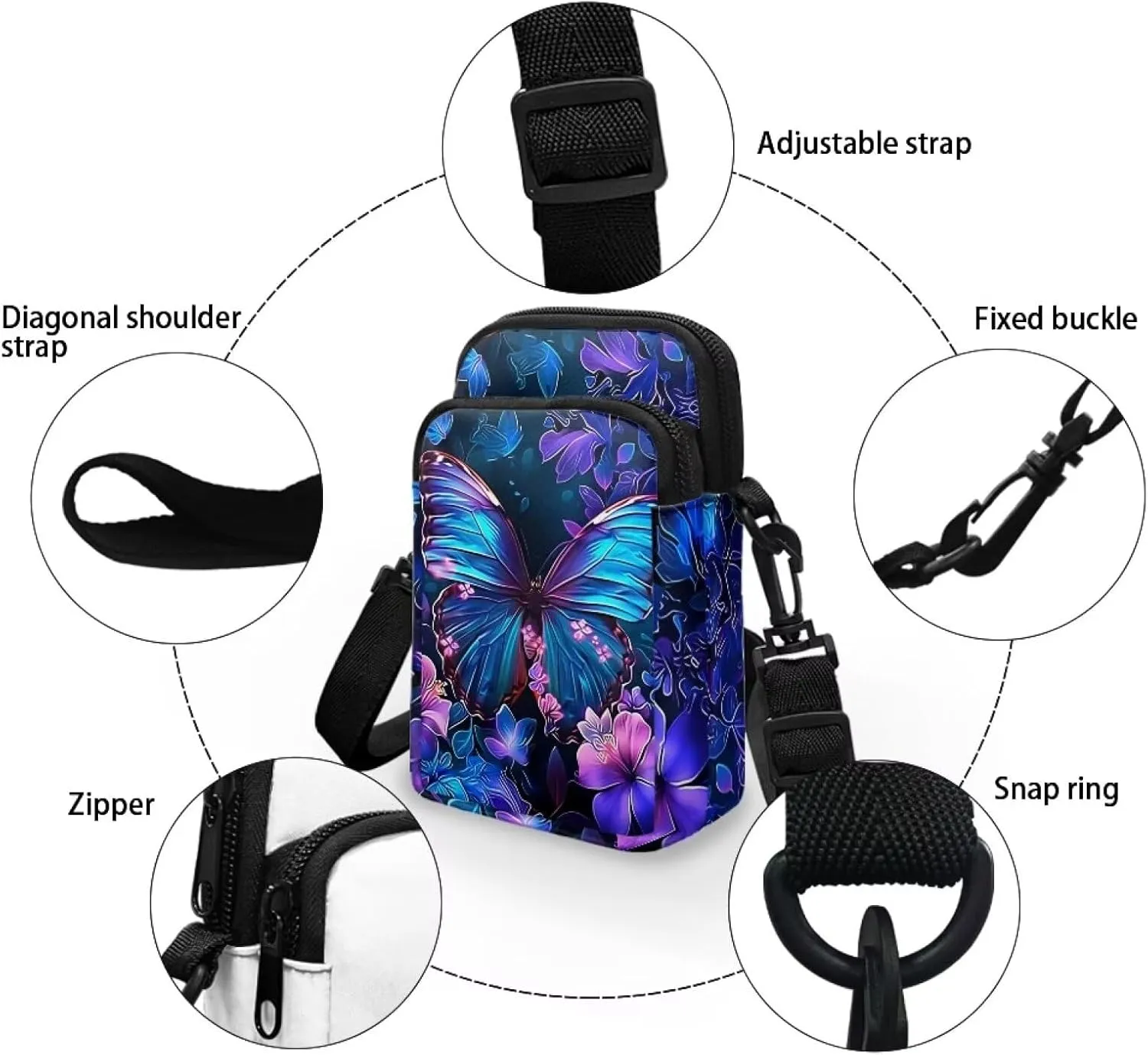 Xpyiqun Crossbody Phone Purse for Women Small Wallet Bags Cross Body Pouches Shoulder Handbag