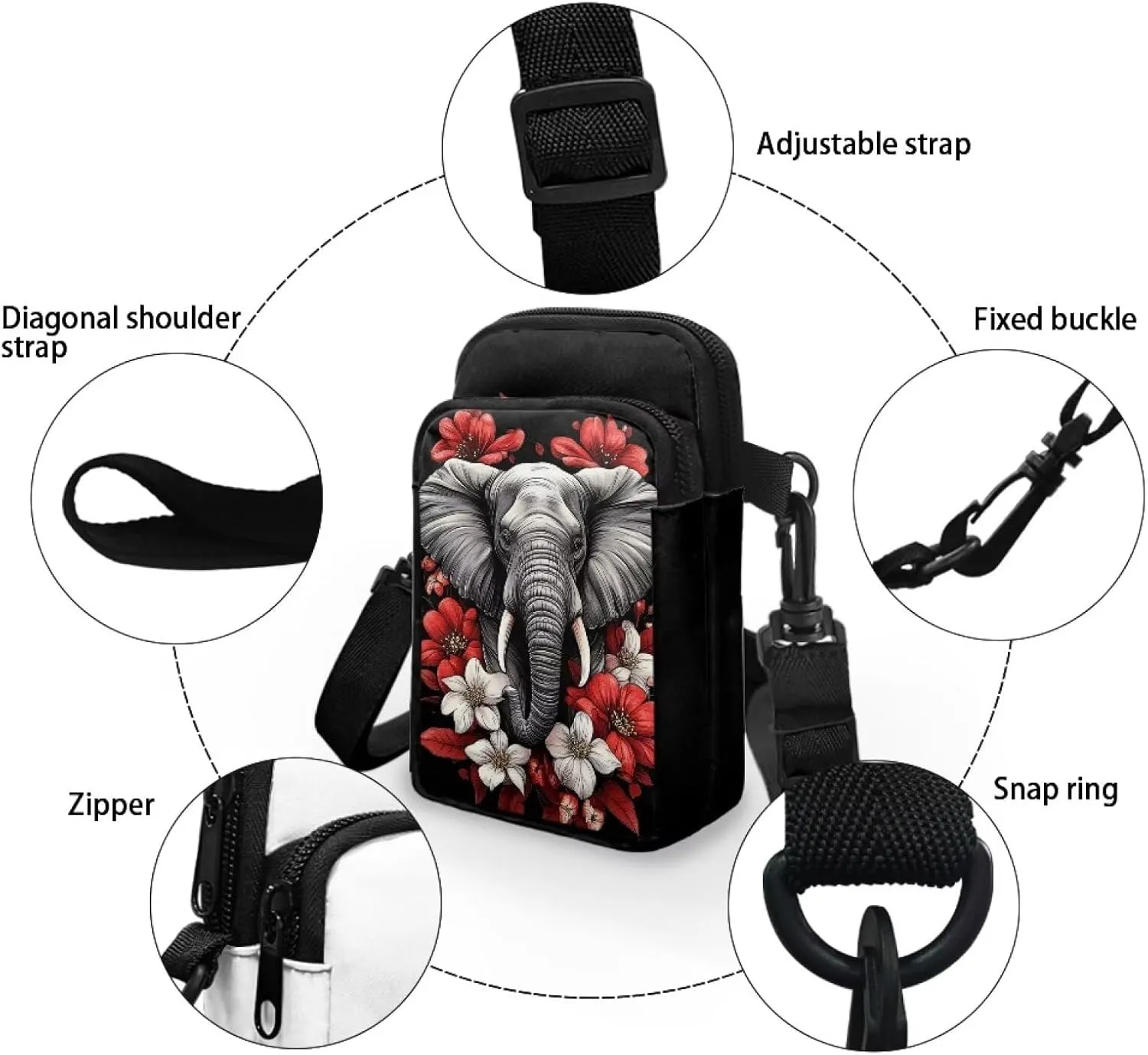 Xpyiqun Crossbody Phone Purse for Women Small Wallet Bags Cross Body Pouches Shoulder Handbag