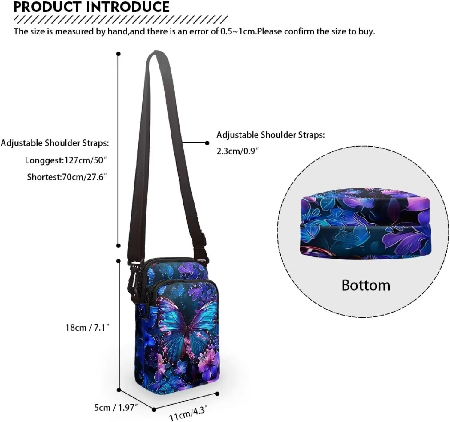 Xpyiqun Crossbody Phone Purse for Women Small Wallet Bags Cross Body Pouches Shoulder Handbag