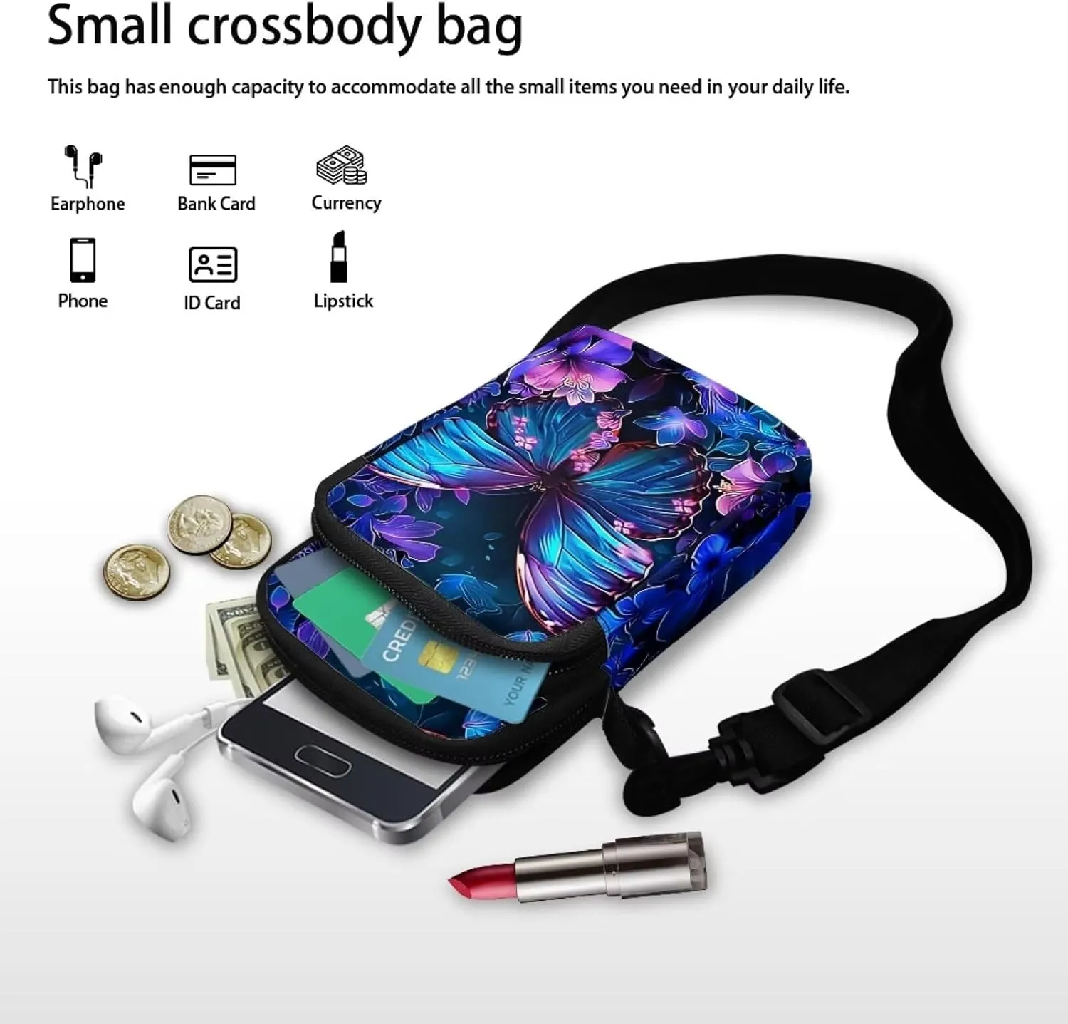 Xpyiqun Crossbody Phone Purse for Women Small Wallet Bags Cross Body Pouches Shoulder Handbag