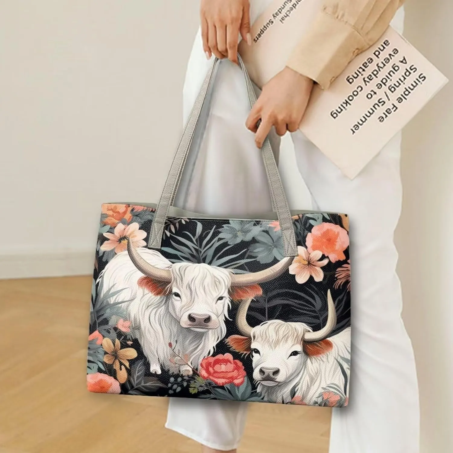 Xpyiqun Large Tote Bag for Women Leather Handbag Shoulder Purse Top-handle Bags