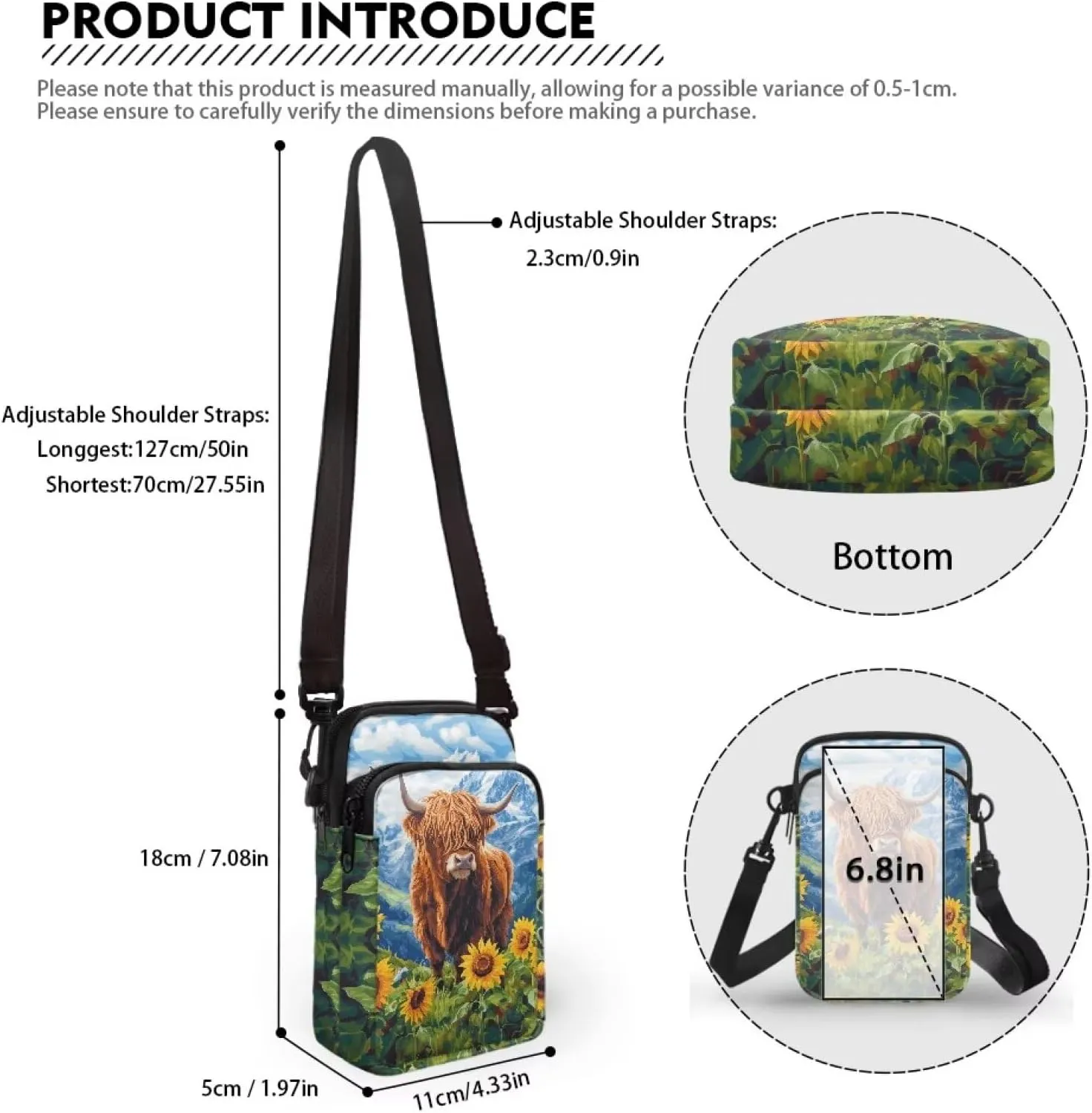 Xpyiqun Small Crossbody Bag Women Phone Purses Sling Shoulder Handbag Cross Body Pouch Wallet Bags