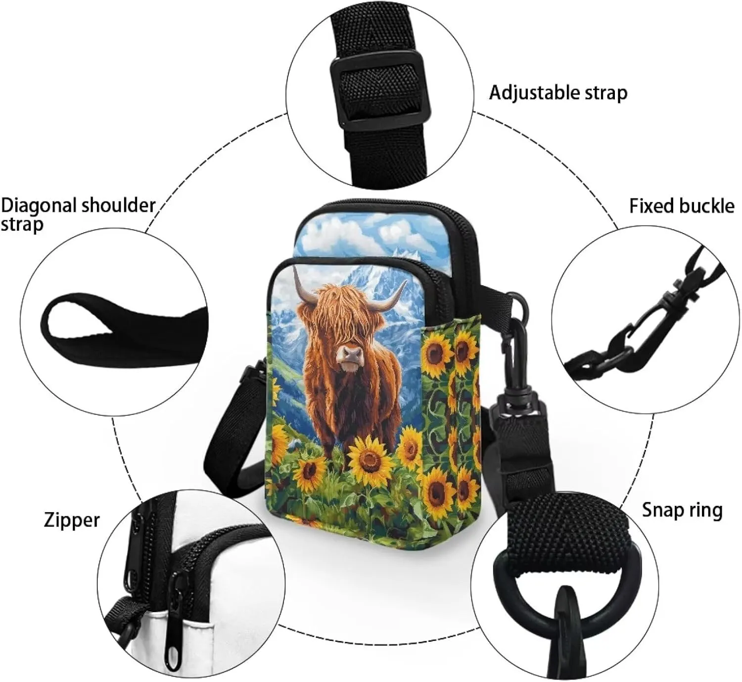 Xpyiqun Small Crossbody Bag Women Phone Purses Sling Shoulder Handbag Cross Body Pouch Wallet Bags