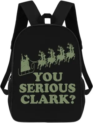 You Serious Clark Travel Laptop Backpack for Men Women Fashion 17 Inch Shoulder Bag Bookbag Daypack