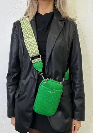 Zen Collection Pebbled Crossbody Phone Pouch, Green
