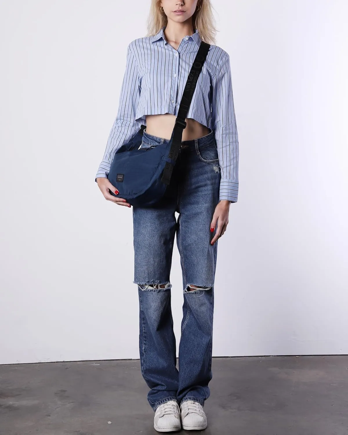 ZIMEGO Classic Crescent Crossbody Bag - Everyday Essential Travel Hobo Bag