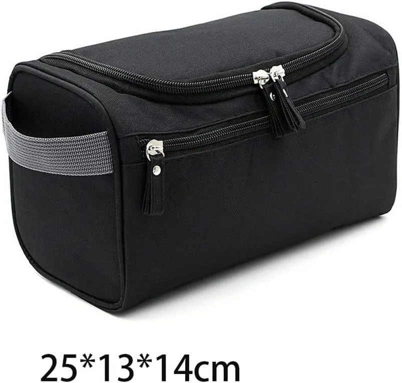 Zipper Man Women Waterproof Makeup Cosmetic Beauty Case Make Up Organizer Toiletry Bag Kits Storage Travel Wash Pouch (Pink)