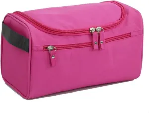 Zipper Man Women Waterproof Makeup Cosmetic Beauty Case Make Up Organizer Toiletry Bag Kits Storage Travel Wash Pouch (Pink)