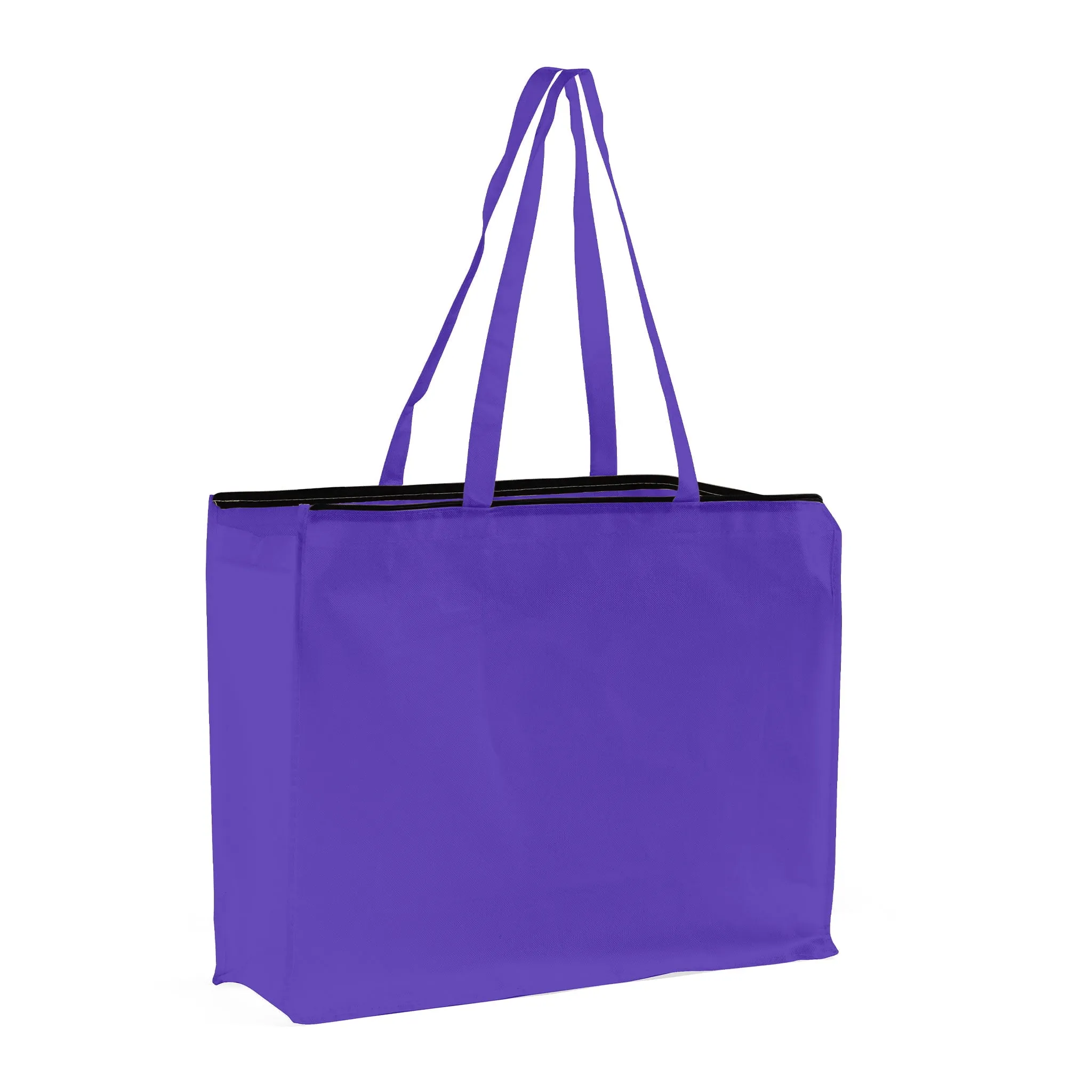 Zippered Large Tote Bags - Reusable Grocery Bags - GN61