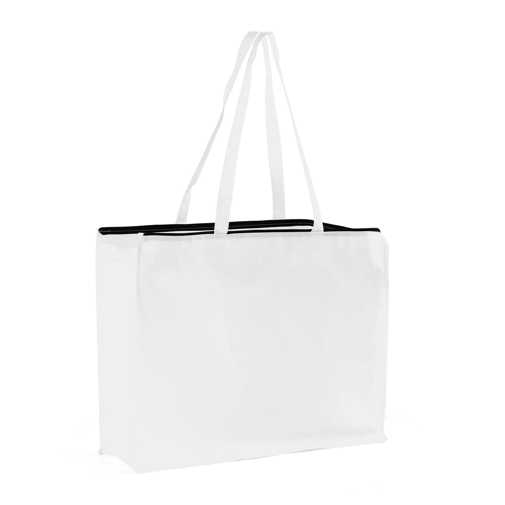 Zippered Large Tote Bags - Reusable Grocery Bags - GN61