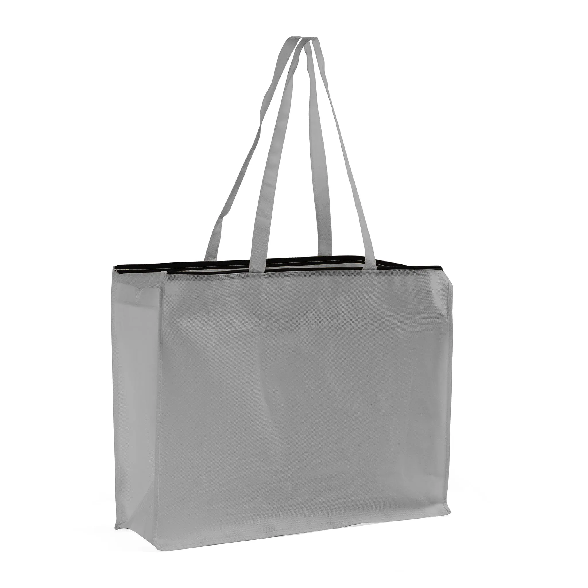 Zippered Large Tote Bags - Reusable Grocery Bags - GN61