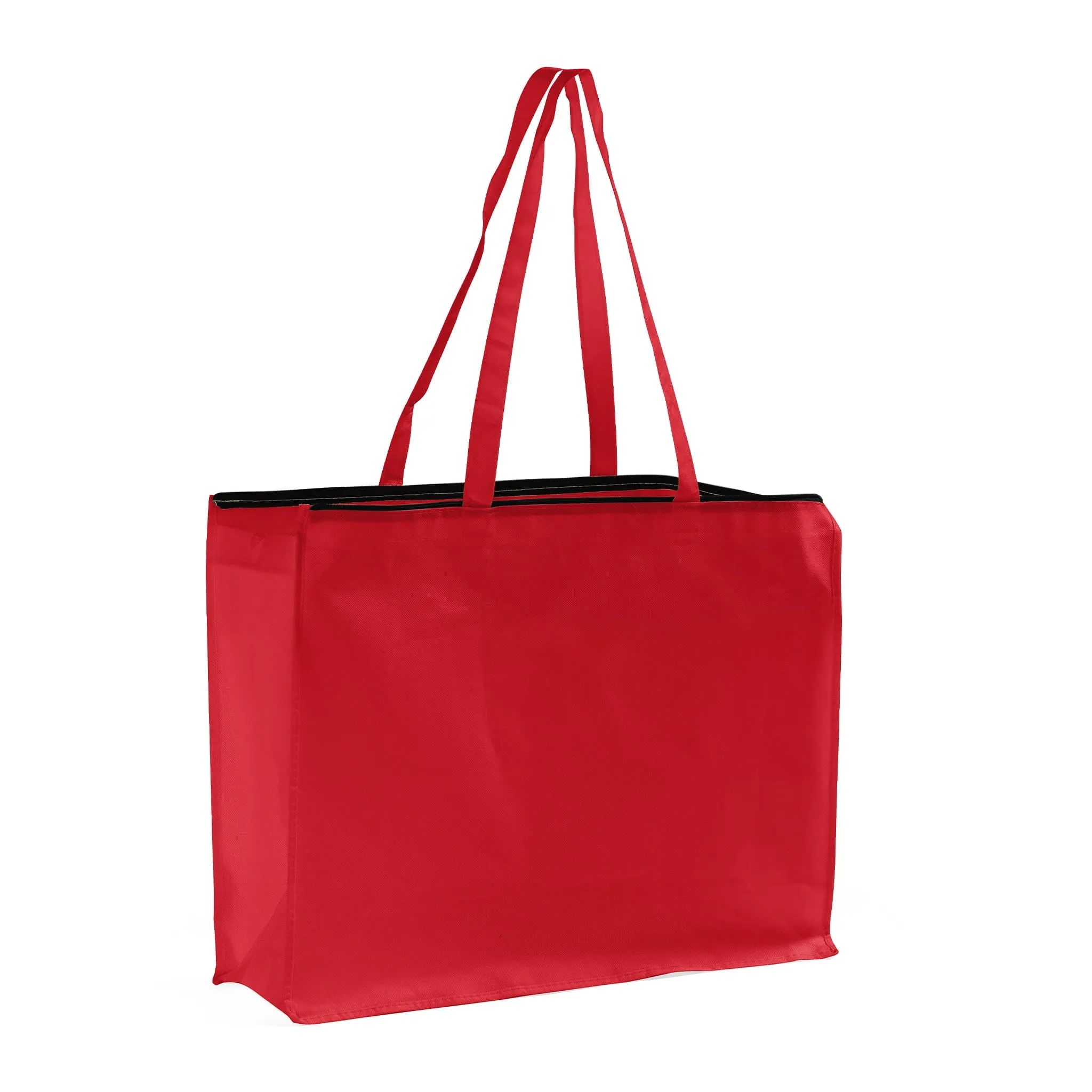 Zippered Large Tote Bags - Reusable Grocery Bags - GN61
