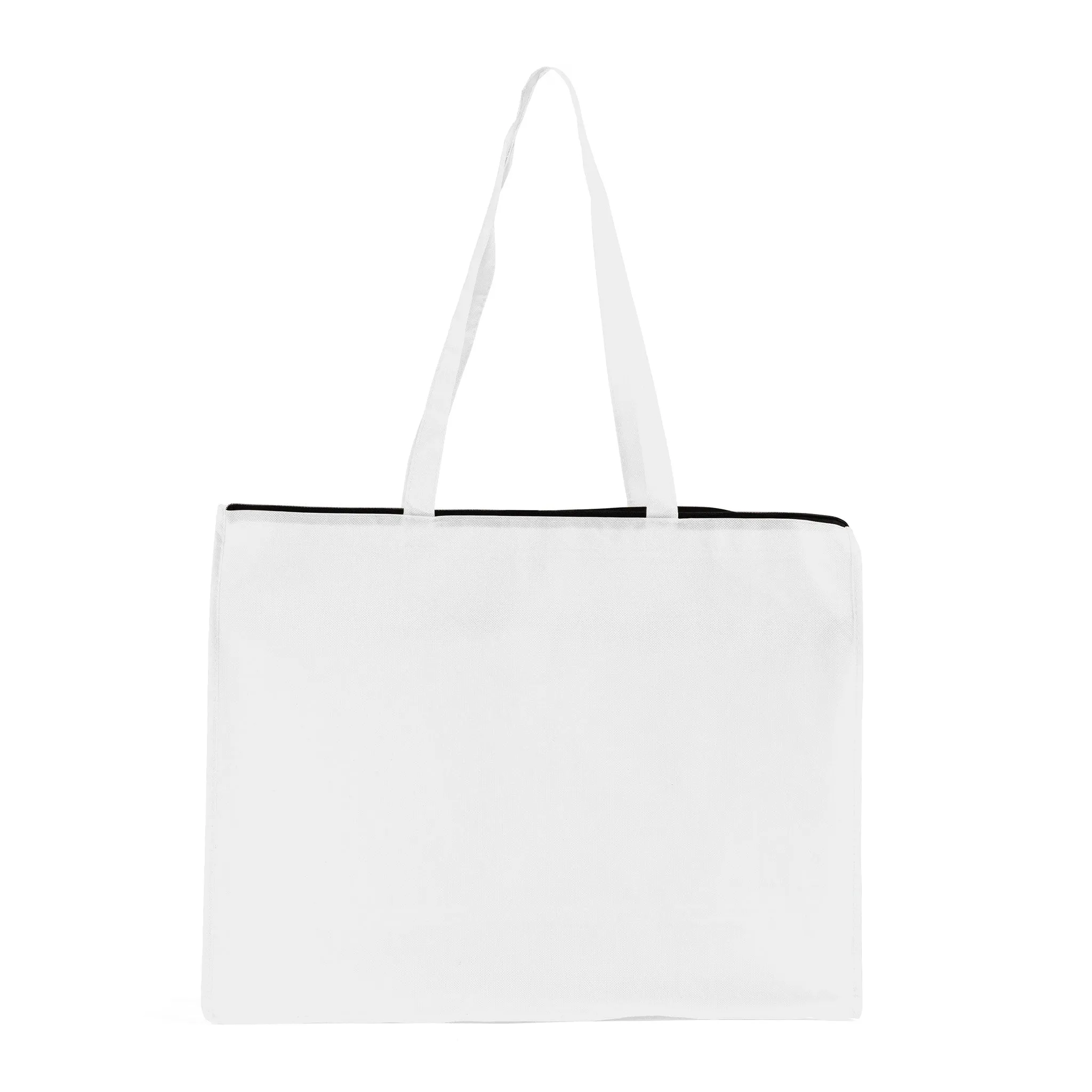 Zippered Large Tote Bags - Reusable Grocery Bags - GN61