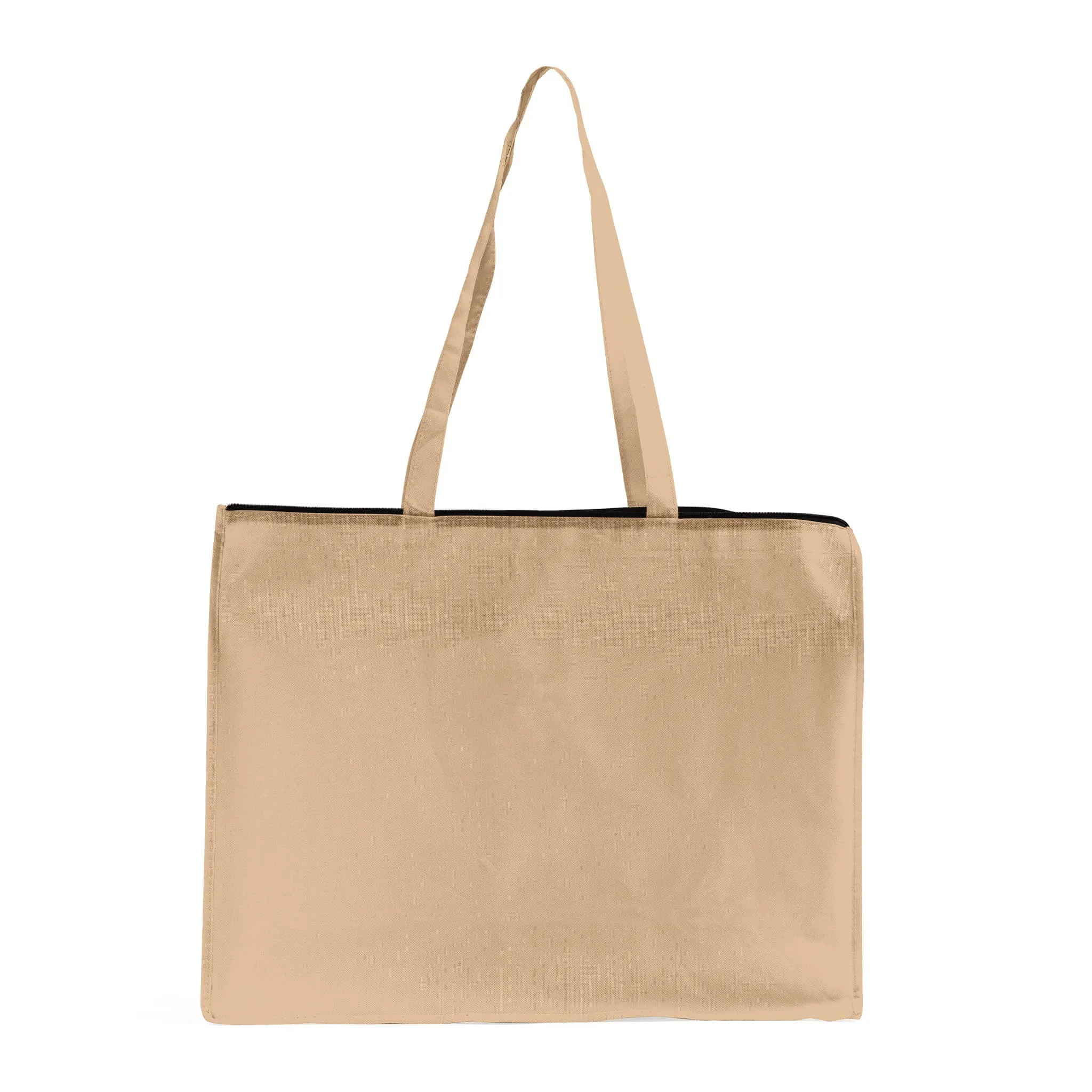 Zippered Large Tote Bags - Reusable Grocery Bags - GN61