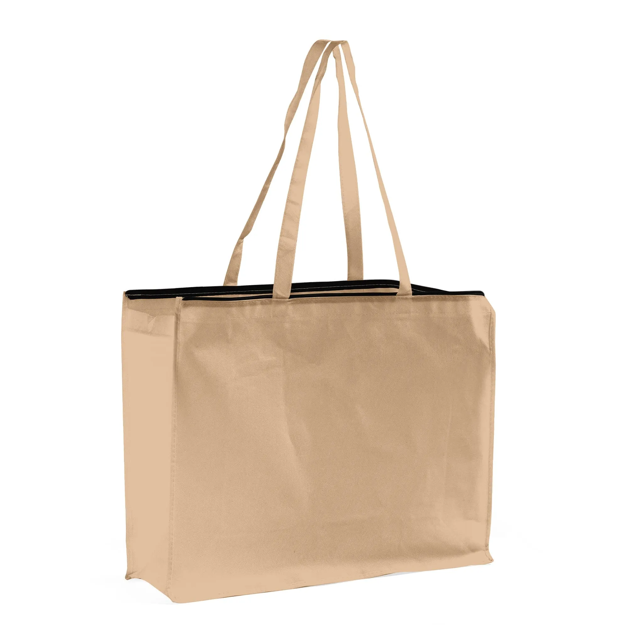 Zippered Large Tote Bags - Reusable Grocery Bags - GN61